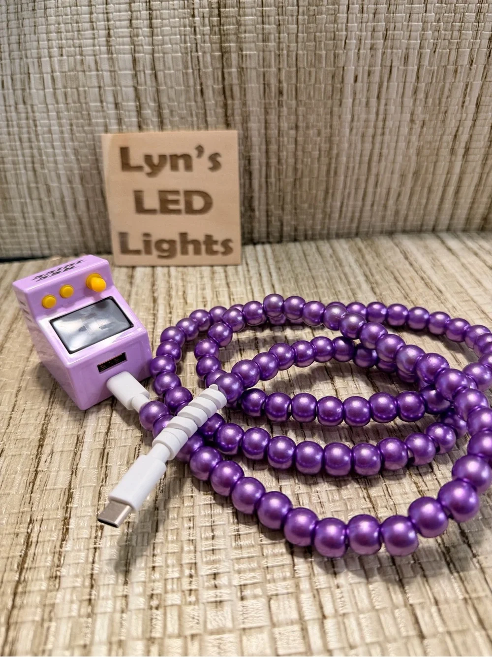 Beaded Charging Cable Type C Dual Port
